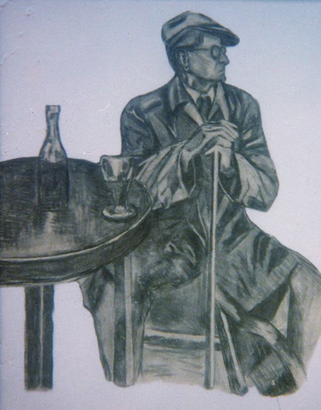 1975 Man aan tafel (200x100 cm)